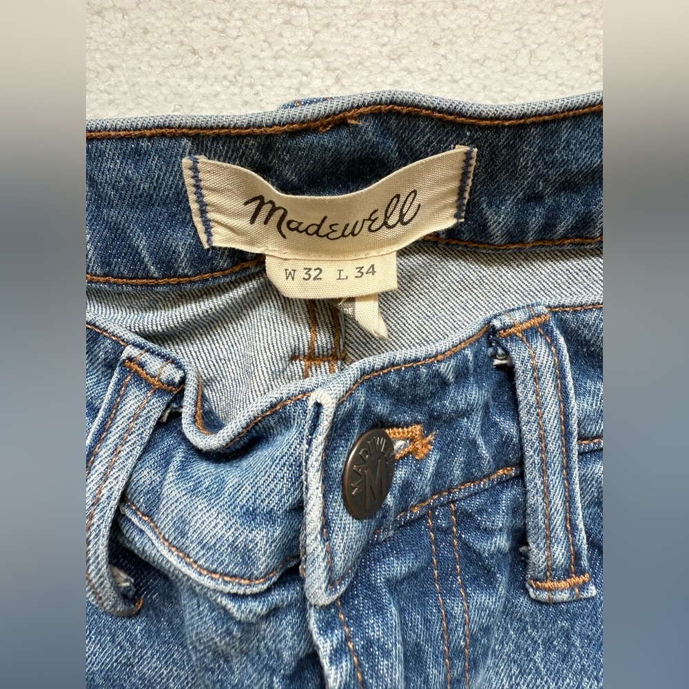 MADEWELL RELAXED TAPER JEANS MID BLUE 32X34 - Picture 5 of 13